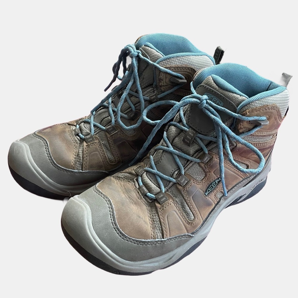 Keen Circadia Mid Waterproof Hiking Boots Brown Blue 1026764 Womens 8